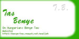 tas benye business card